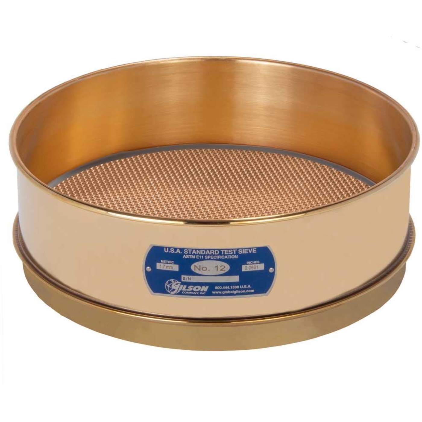 Picture of 12in Sieve, All Brass, Full-Height, No.12