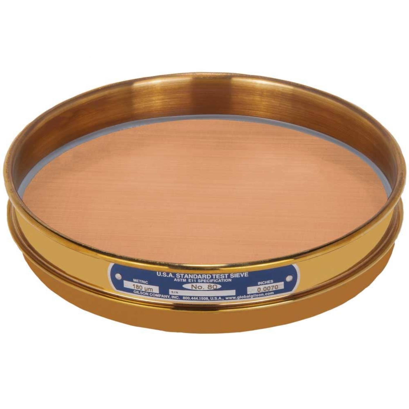 Picture of 8in Sieve, All Brass, Half-Height, No.80