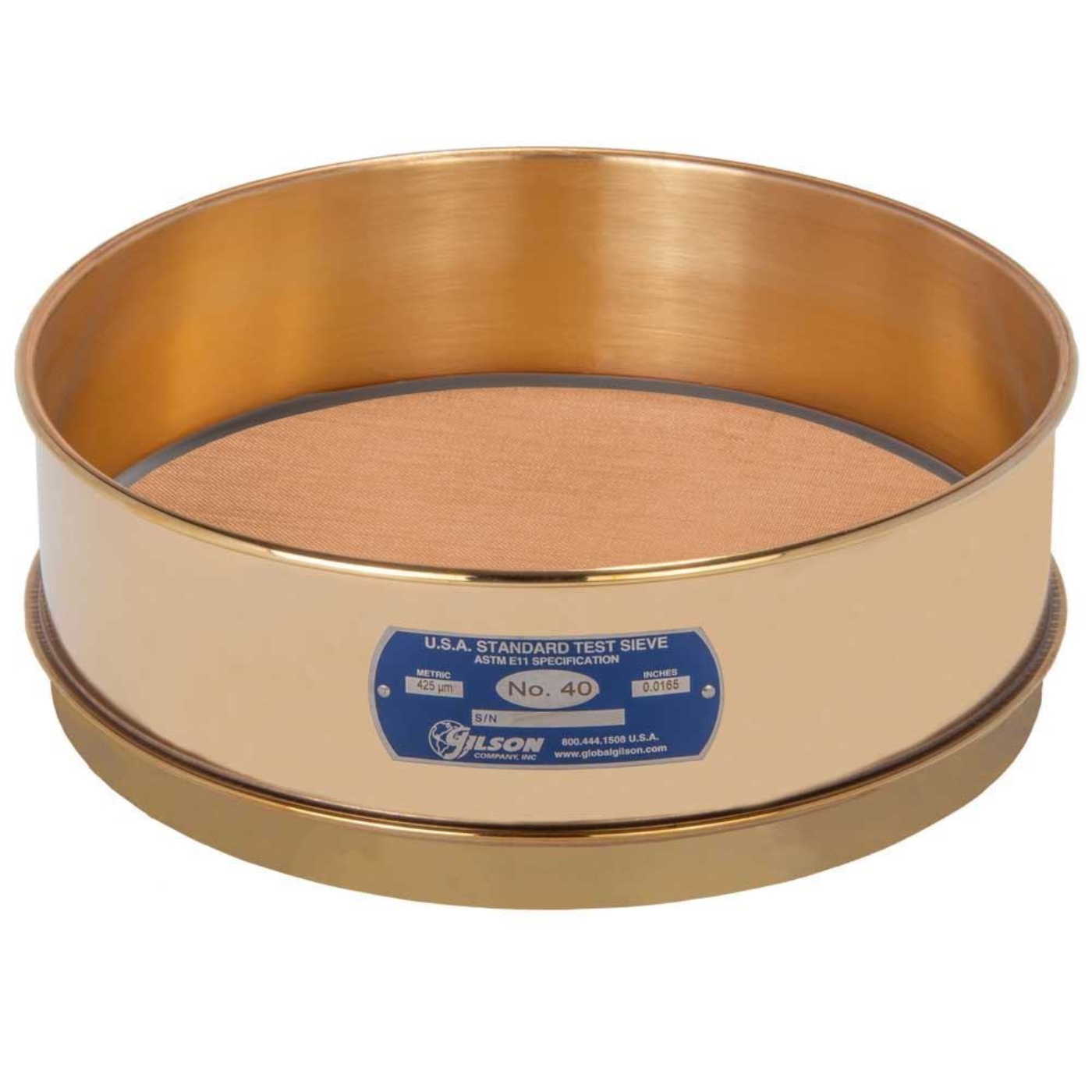 Picture of 12in Sieve, All Brass, Full-Height, No.40