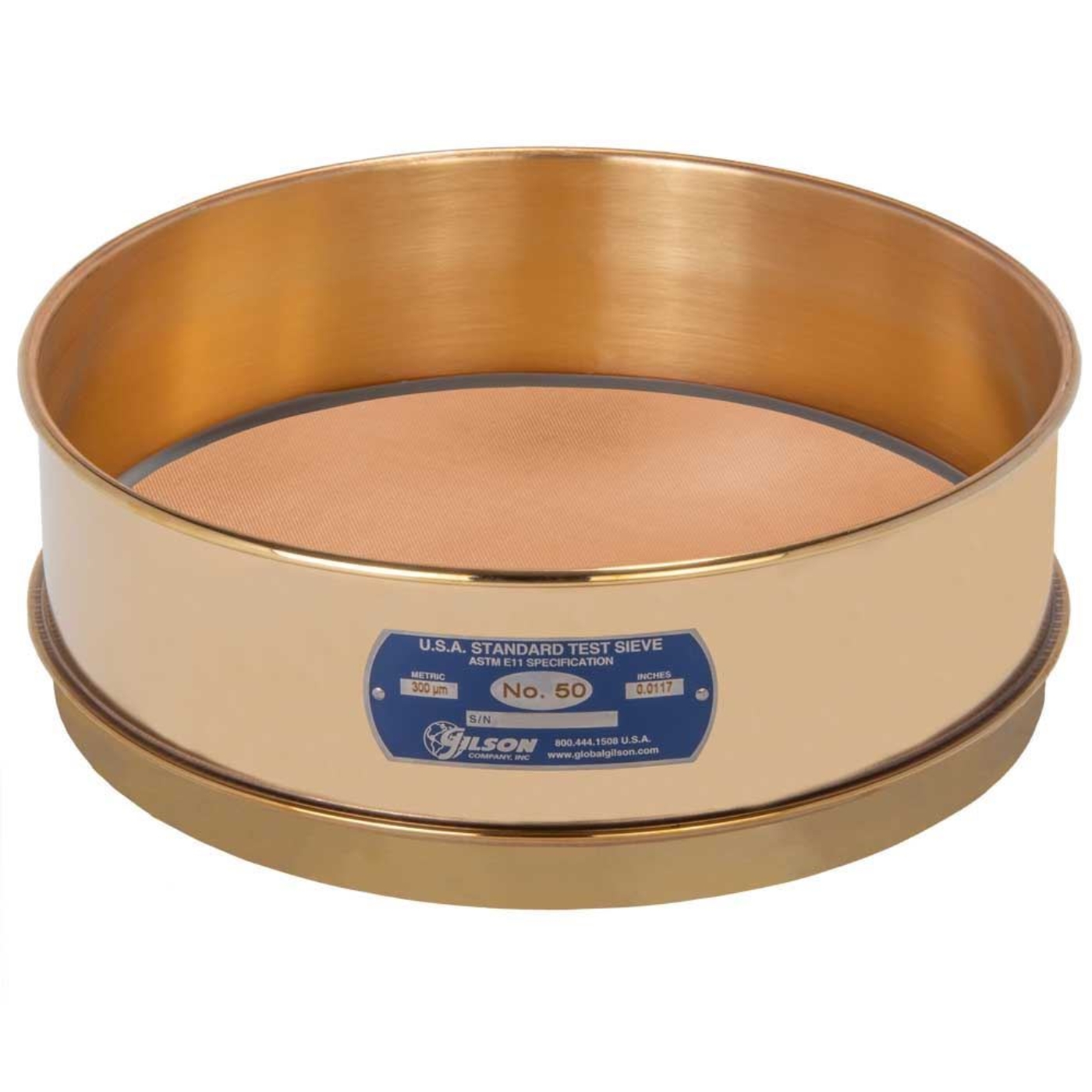 Picture of 12in Sieve, All Brass, Full-Height, No.50