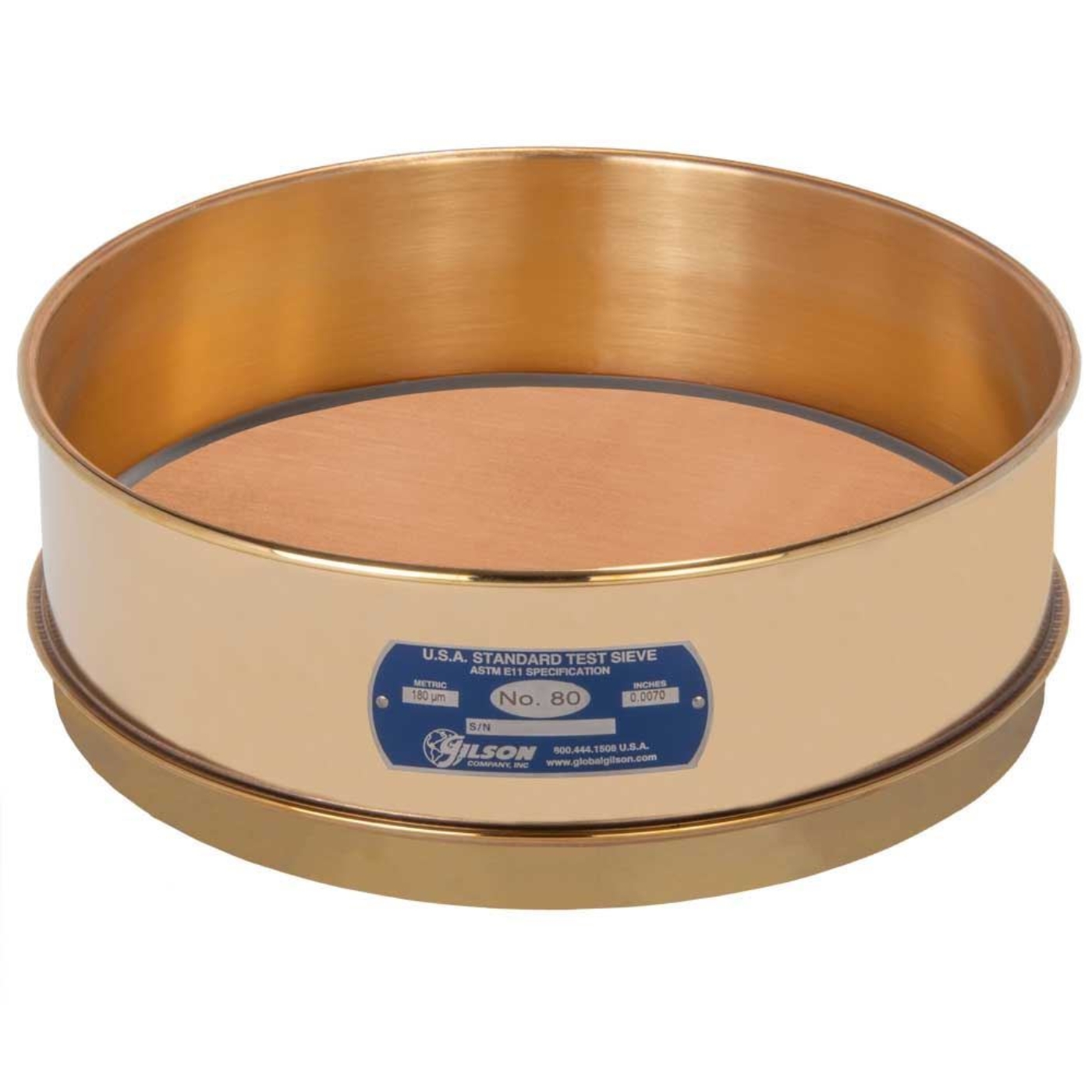 Picture of 12in Sieve, All Brass, Full-Height, No.80