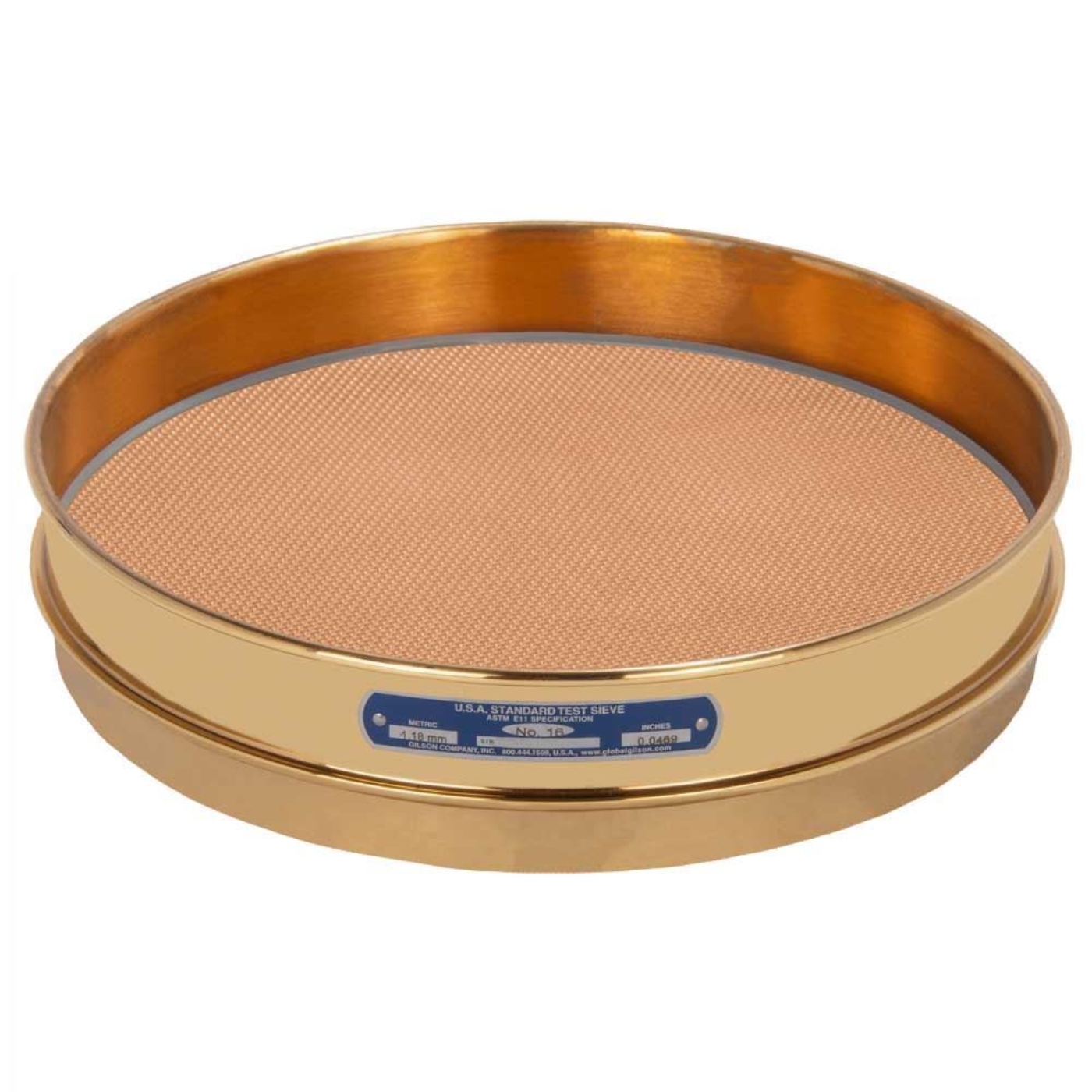 Picture of 12in Sieve, All Brass, Half-Height, No.16
