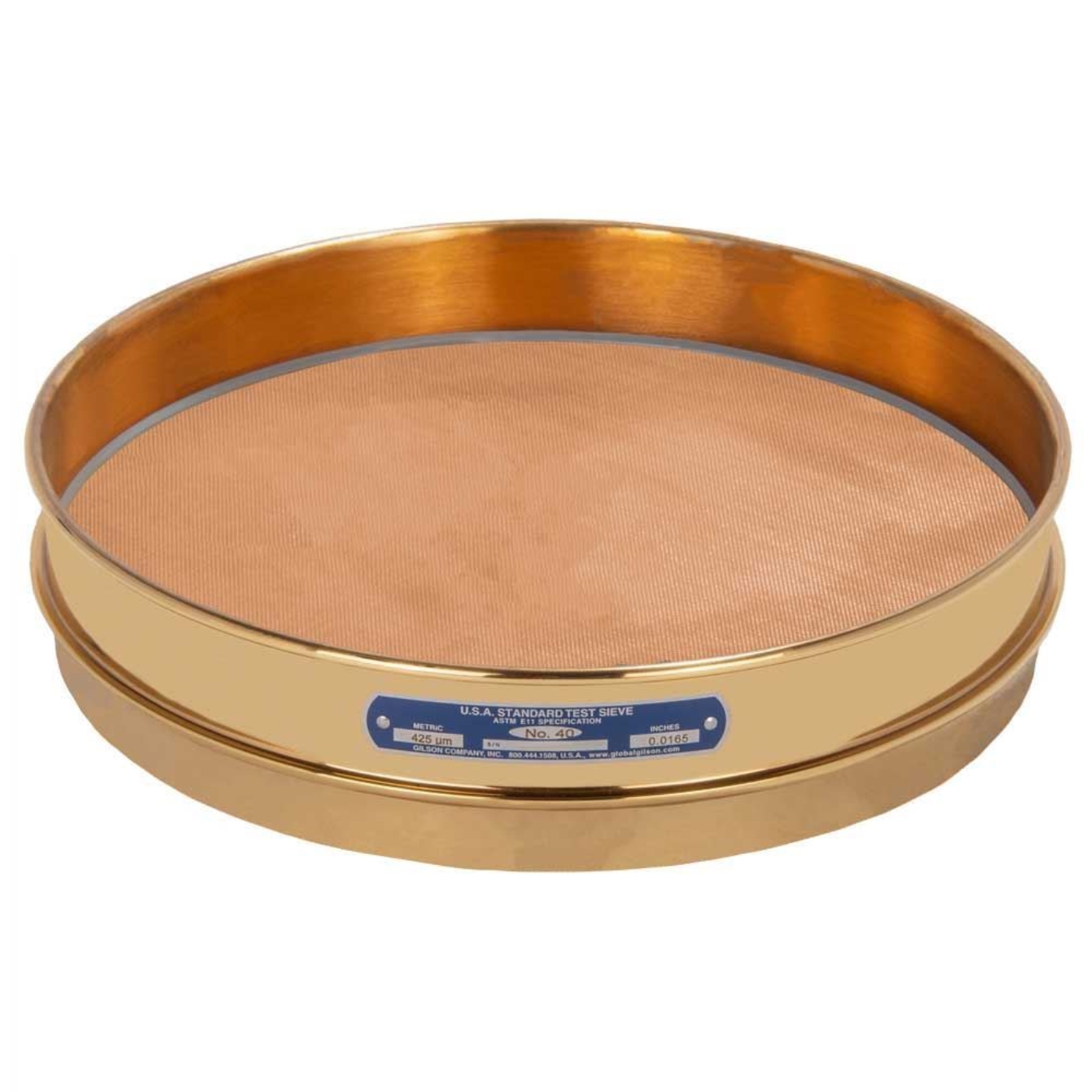 Picture of 12in Sieve, All Brass, Half-Height, No.40