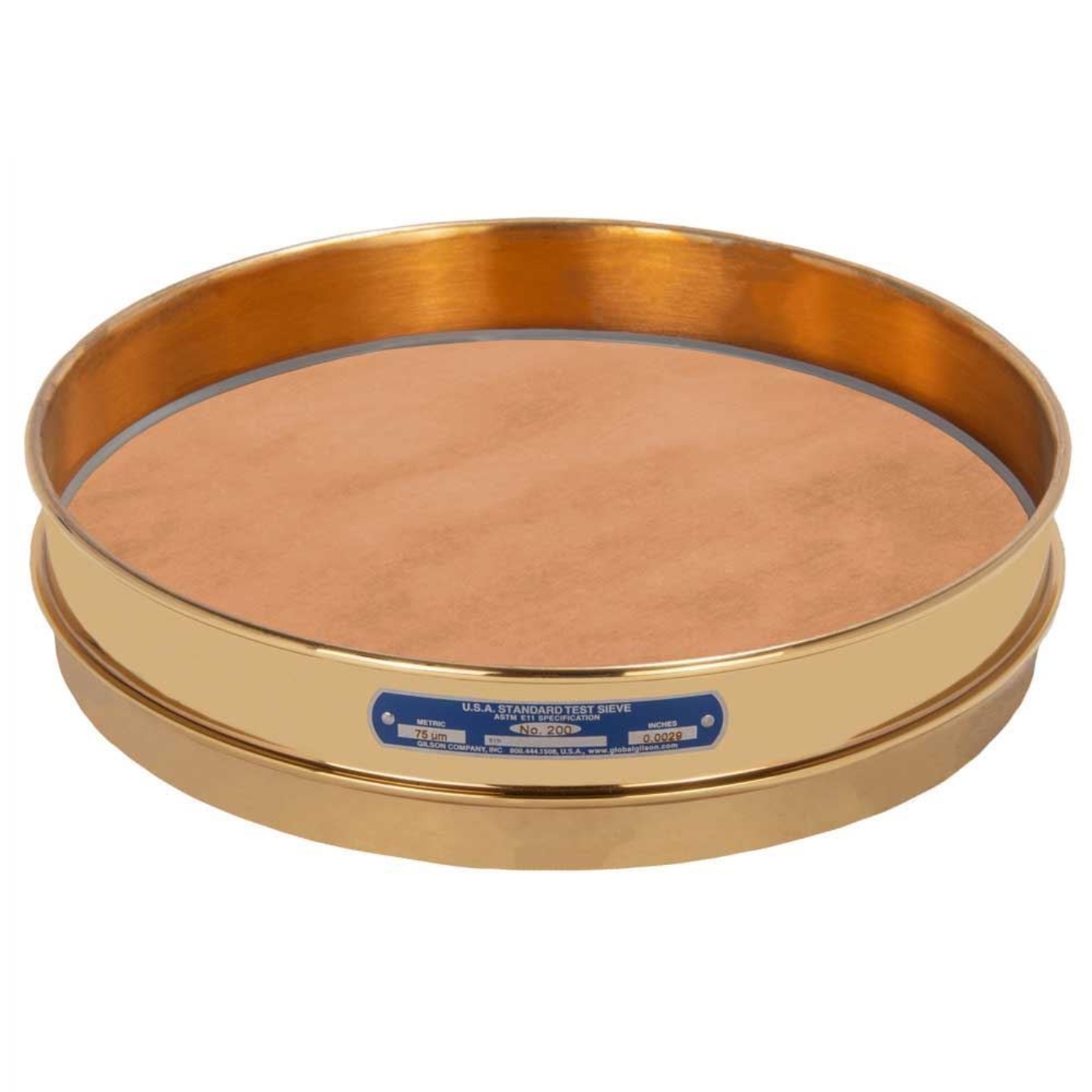 Picture of 12in Sieve, All Brass, Half-Height, No.200