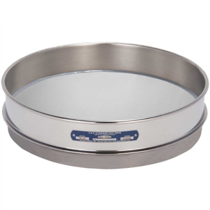 Picture of 12in Sieve, All Stainless, Intermediate-Height, No.200 with Backing Cloth