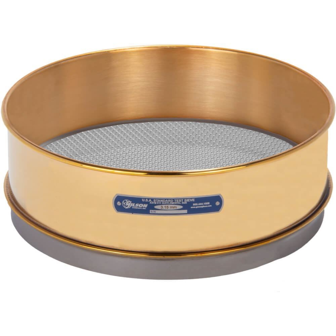 Picture of 12in Sieve, Brass/Stainless, Full-Height, 1/8in