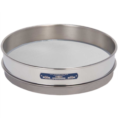 Picture of 12in Sieve, All Stainless, Intermediate-Height, No.140 with Backing Cloth