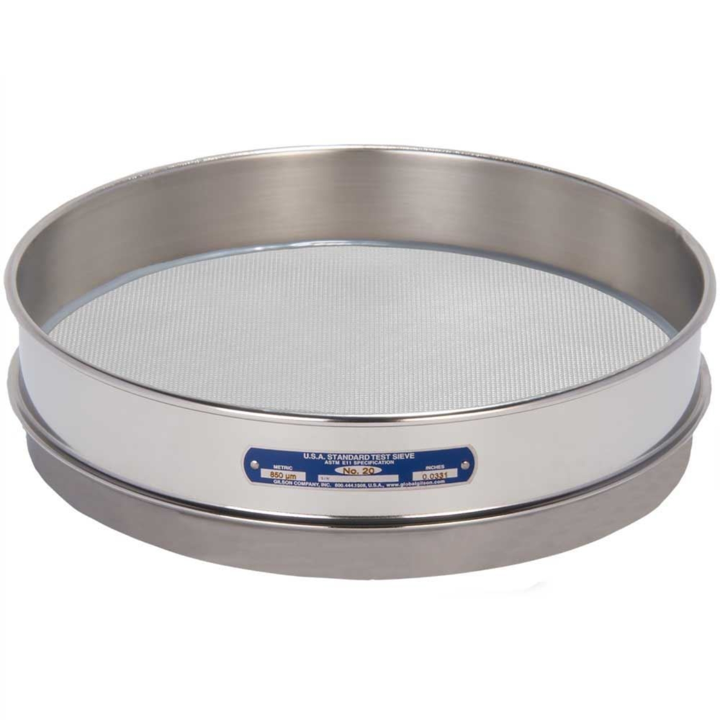 Picture of 12in Sieve, All Stainless, Intermediate-Height, No.20