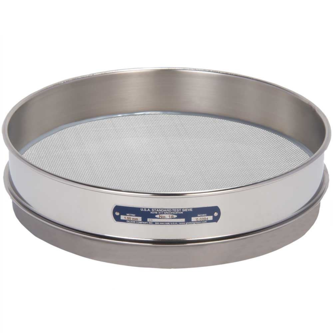 Picture of 12in Sieve, All Stainless, Intermediate-Height, No.18