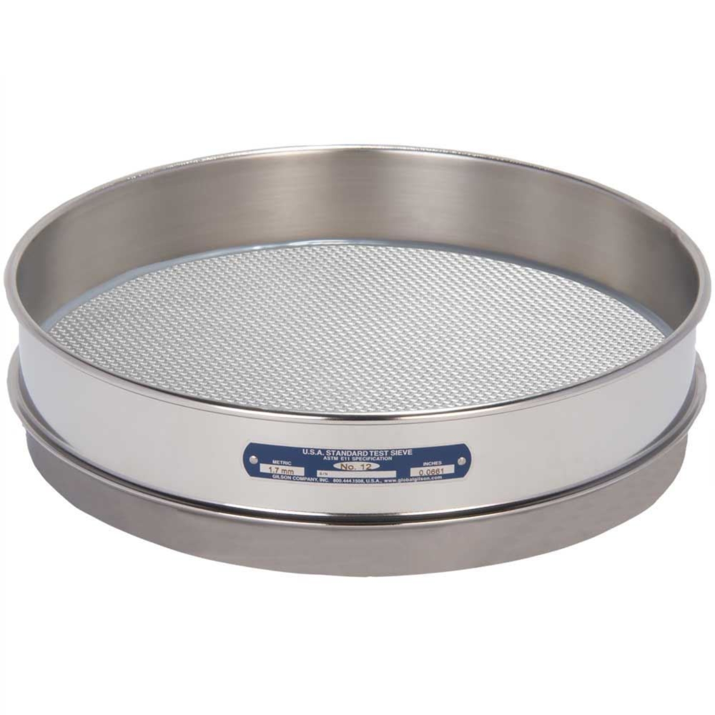 Picture of 12in Sieve, All Stainless, Intermediate-Height, No.12