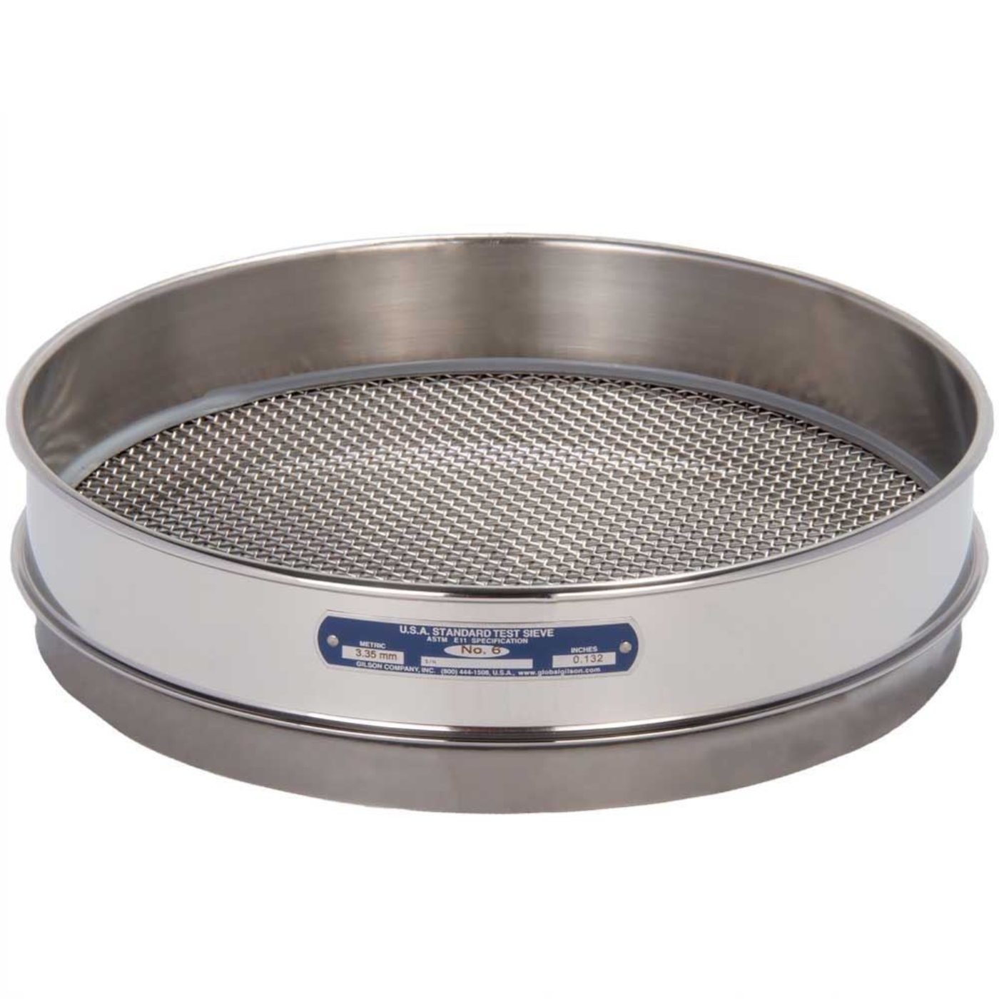 Picture of 12in Sieve, All Stainless, Intermediate-Height, No.6