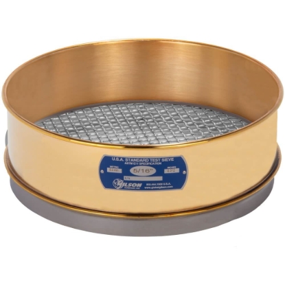 12" Sieve, Brass/Stainless, Full-Height, 5/16"