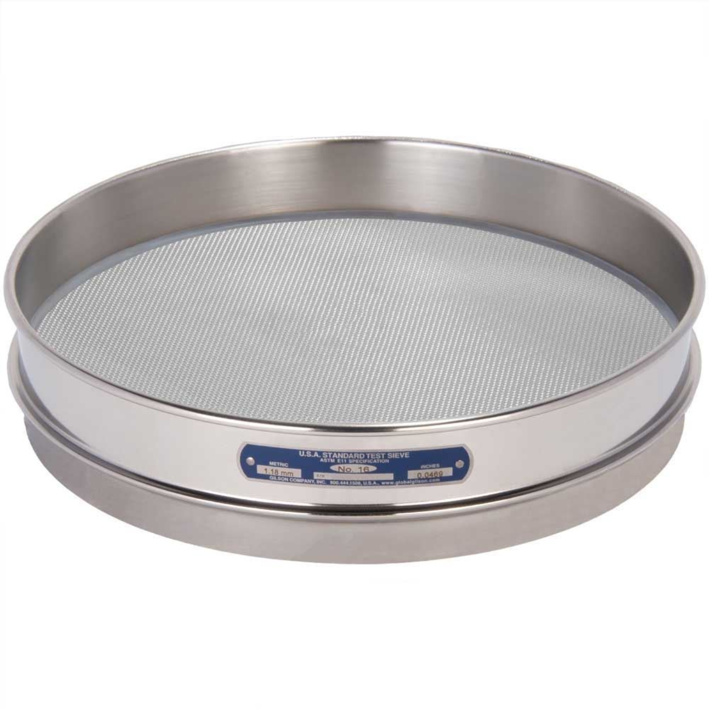 Picture of 12in Sieve, All Stainless, Half-Height, No.16