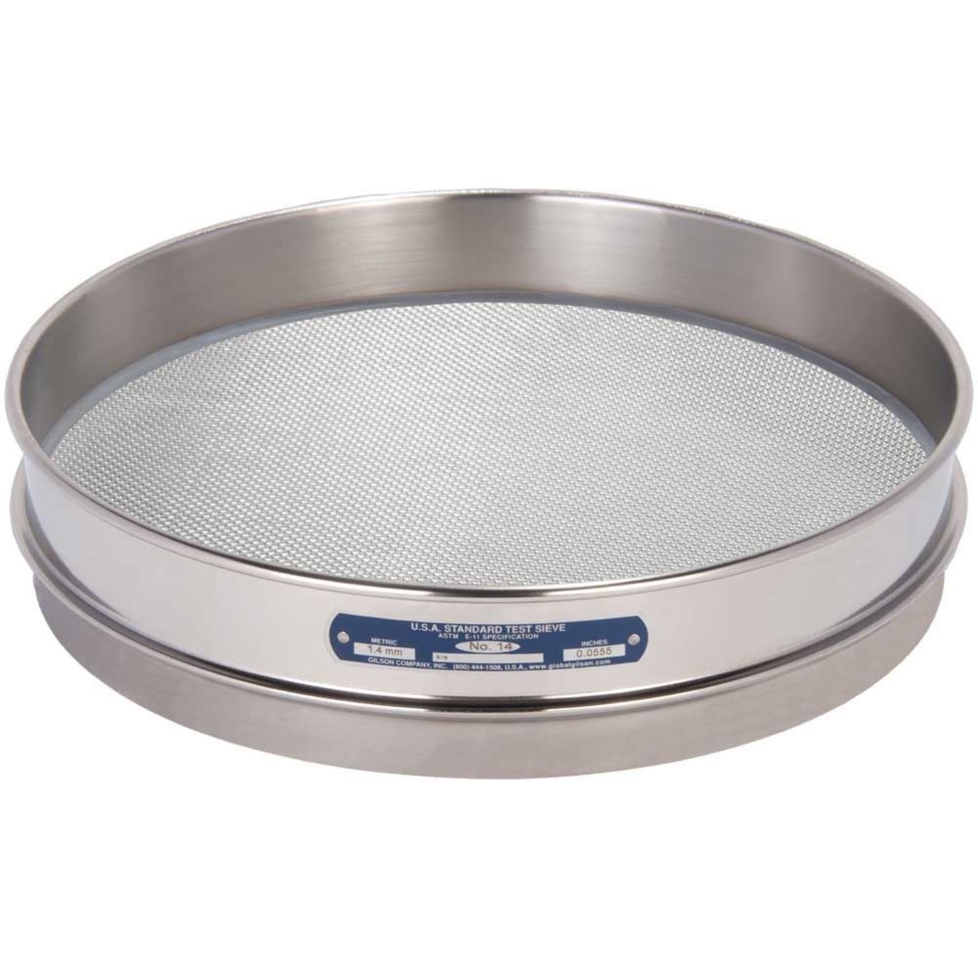 Picture of 12in Sieve, All Stainless, Half-Height, No.14