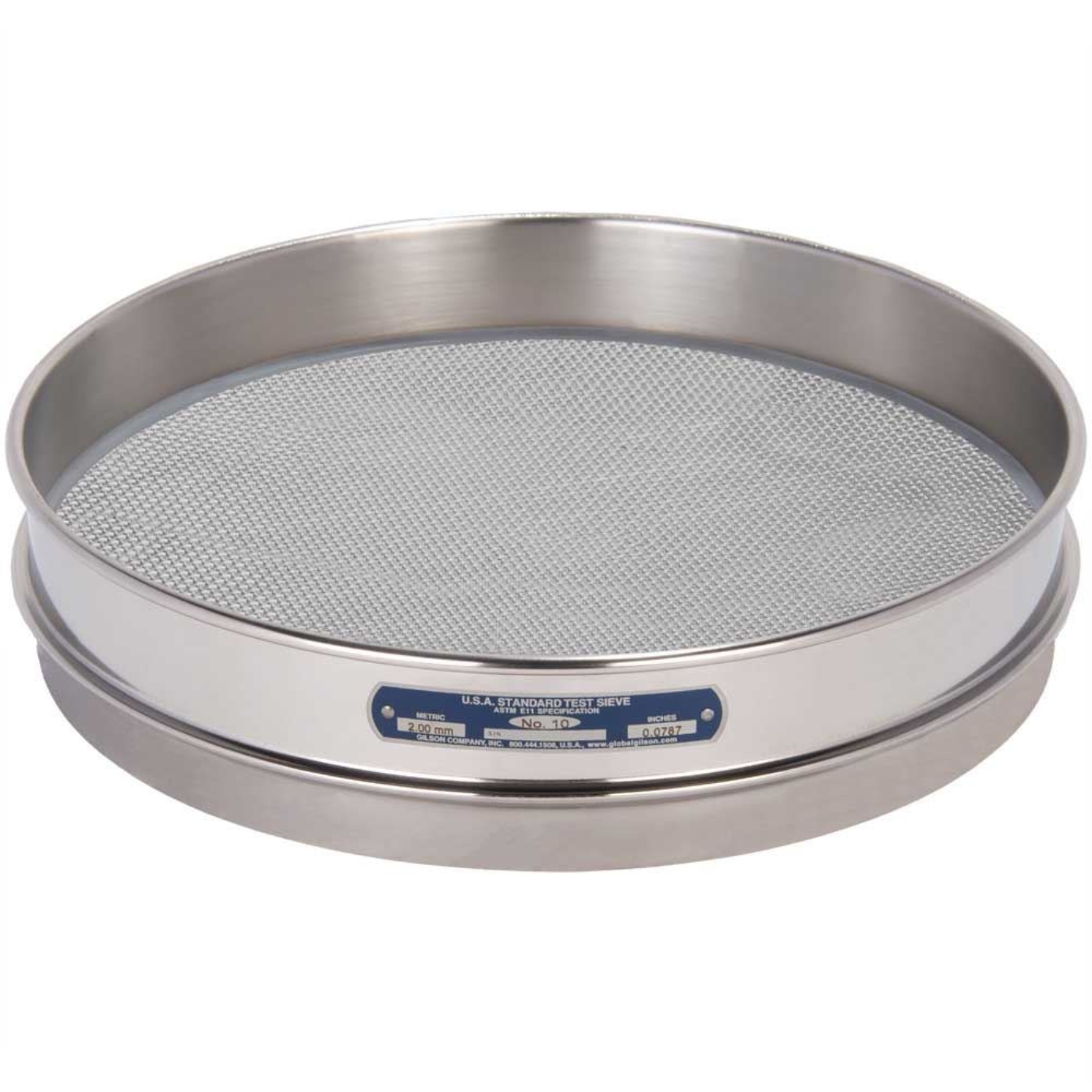 Picture of 12in Sieve, All Stainless, Half-Height, No.10