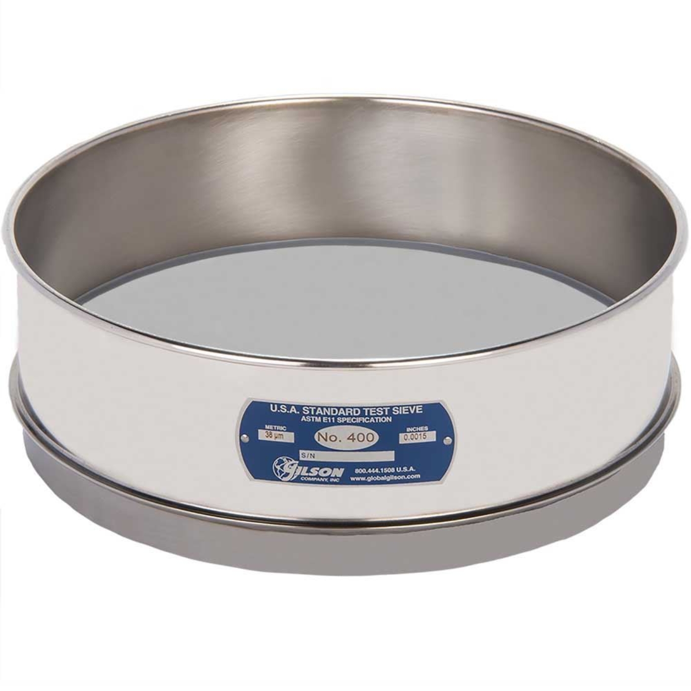Picture of 12in Sieve, All Stainless, Full-Height, No.400
