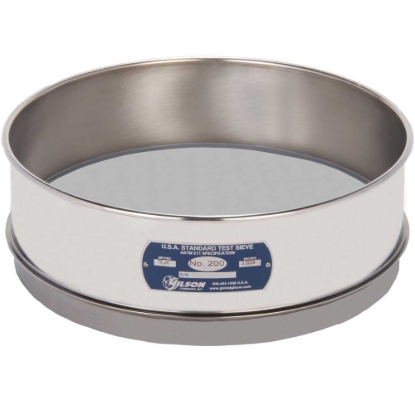 Picture of 12in Sieve, All Stainless, Full-Height, No.200 with Backing Cloth