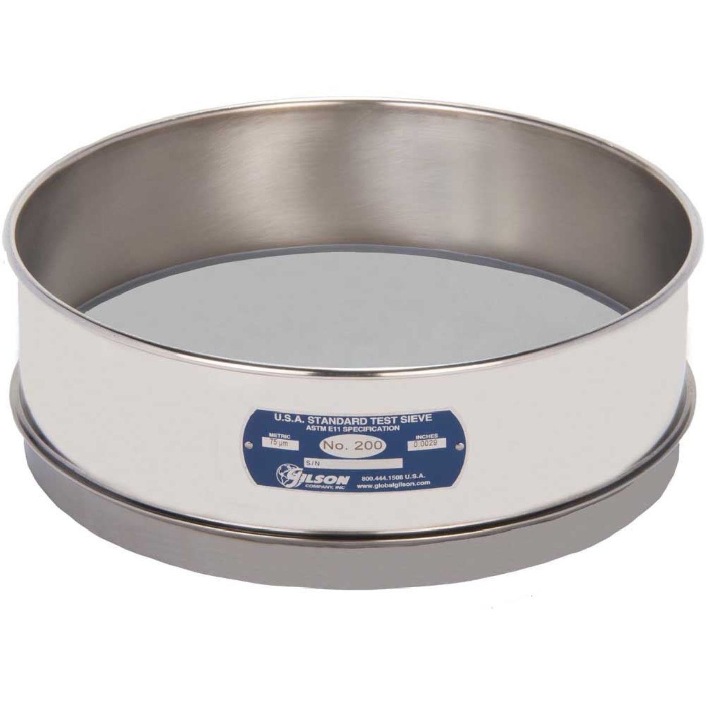 Picture of 12in Sieve, All Stainless, Full-Height, No.200
