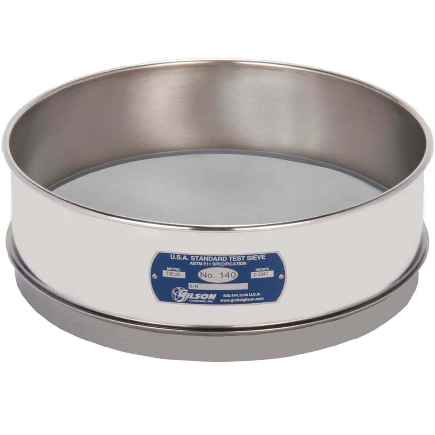 Picture of 12in Sieve, All Stainless, Full-Height, No.140