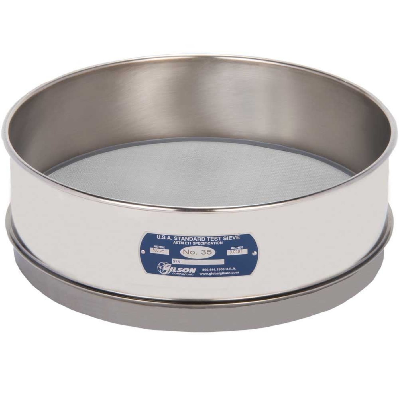 Picture of 12in Sieve, All Stainless, Full-Height, No.35