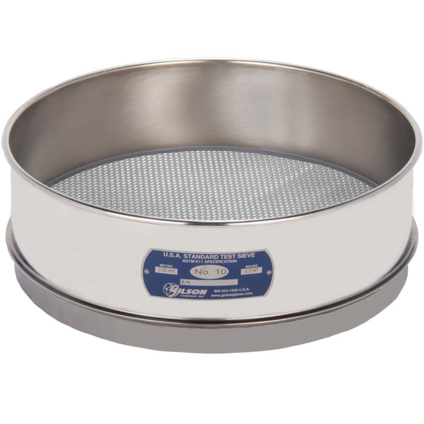 Picture of 12in Sieve, All Stainless, Full-Height, No.10
