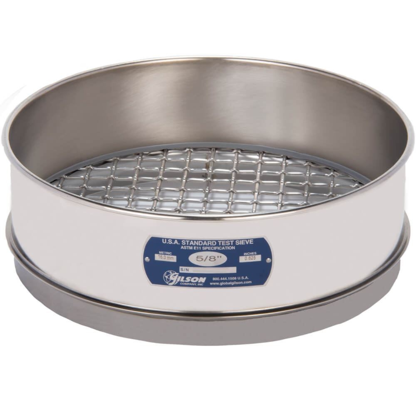 Picture of 12in Sieve, All Stainless, Full-Height, 5/8in