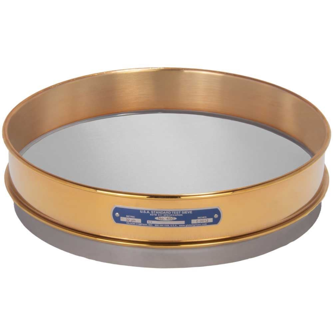 Picture of 12in Sieve, Brass/Stainless, Intermediate-Height, No.450