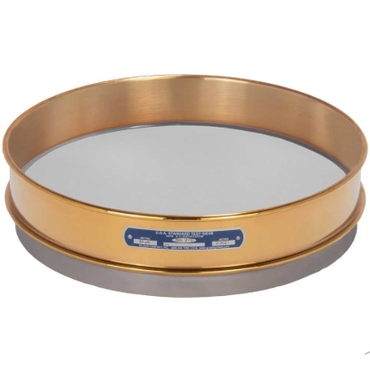 Picture of 12in Sieve, Brass/Stainless, Intermediate-Height, No.270 with Backing Cloth