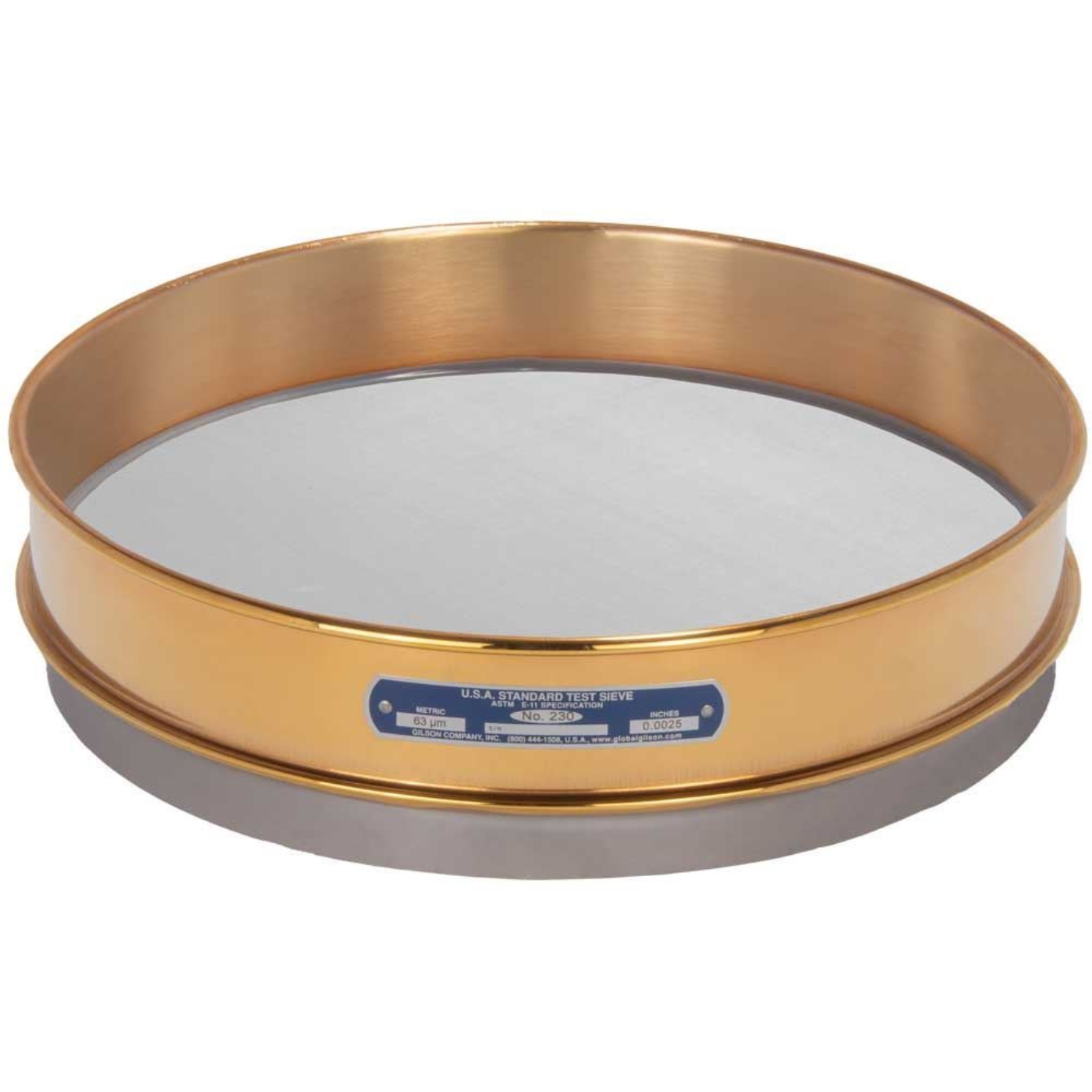 Picture of 12in Sieve, Brass/Stainless, Intermediate-Height, No.230