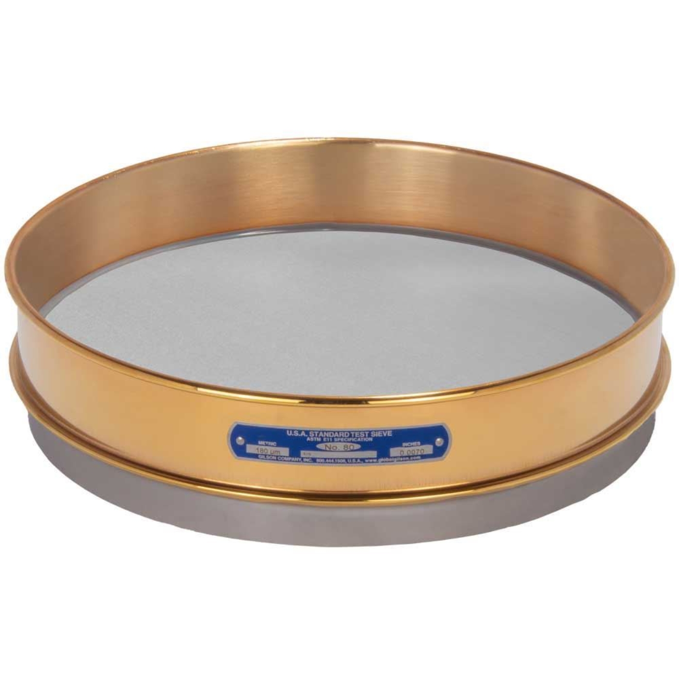 Picture of 12in Sieve, Brass/Stainless, Intermediate-Height, No.80