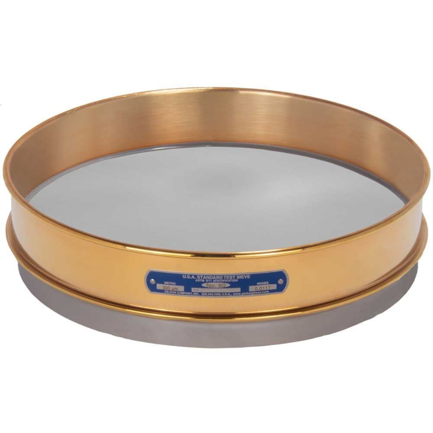 Picture of 12in Sieve, Brass/Stainless, Intermediate-Height, No.50