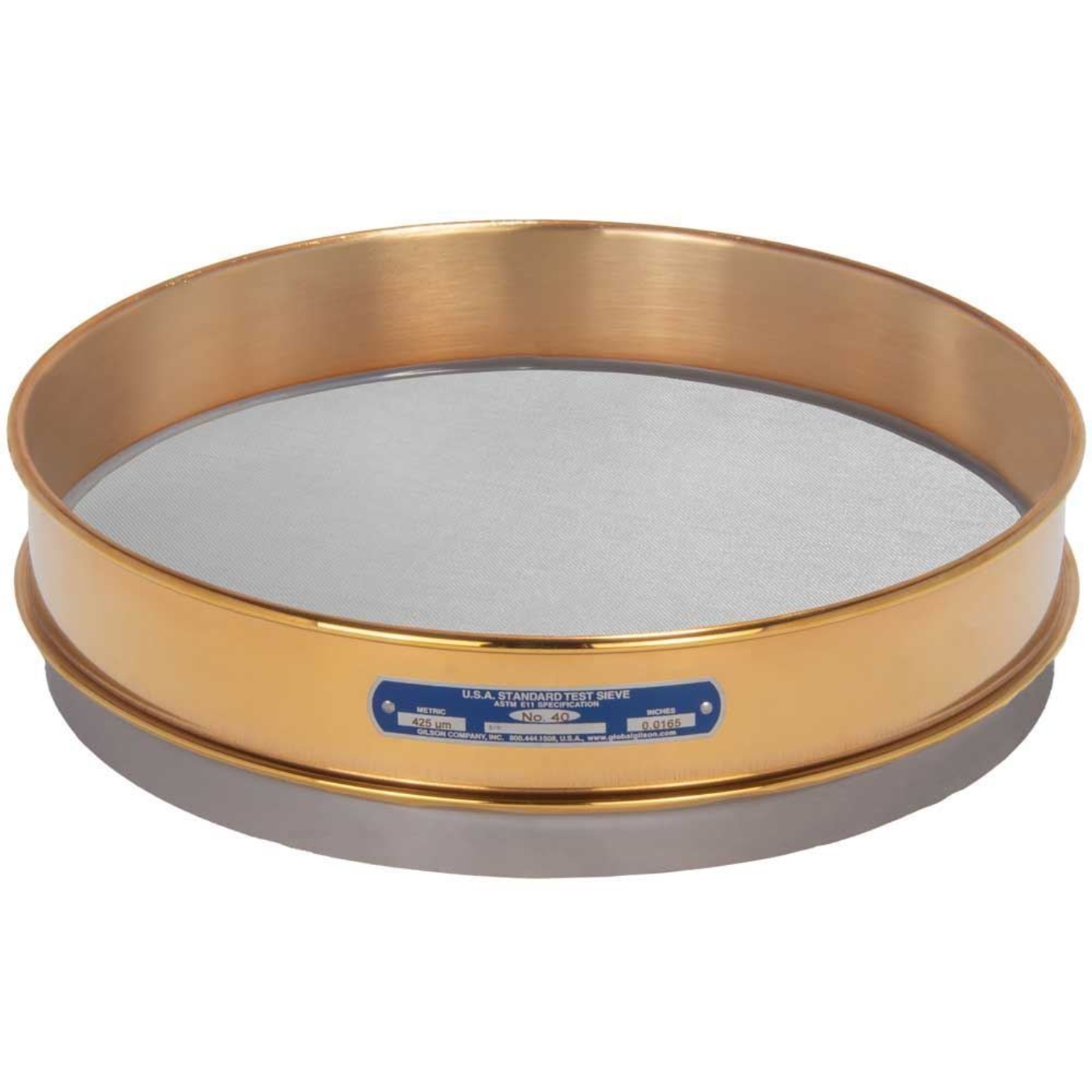 Picture of 12in Sieve, Brass/Stainless, Intermediate-Height, No.40