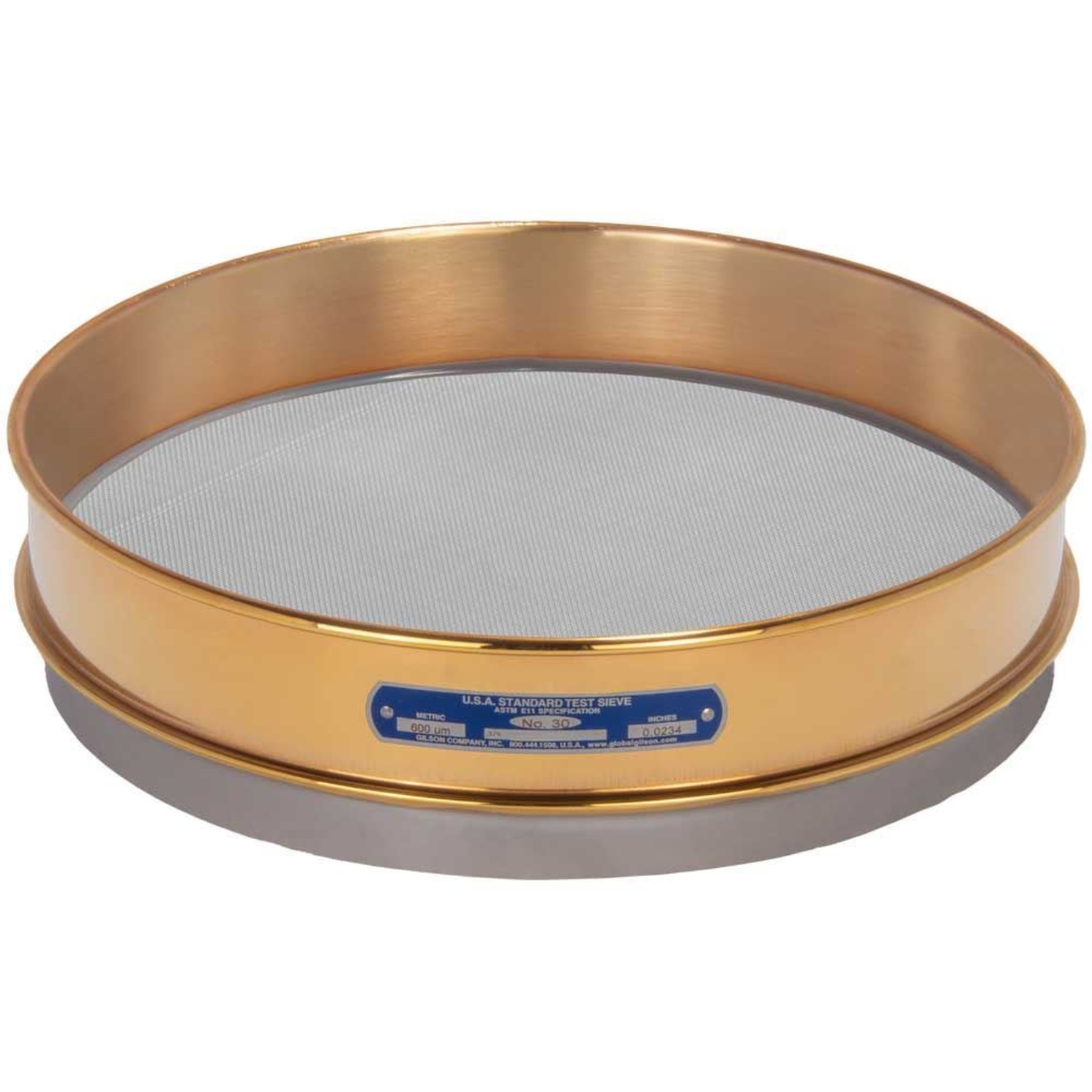 Picture of 12in Sieve, Brass/Stainless, Intermediate-Height, No.30