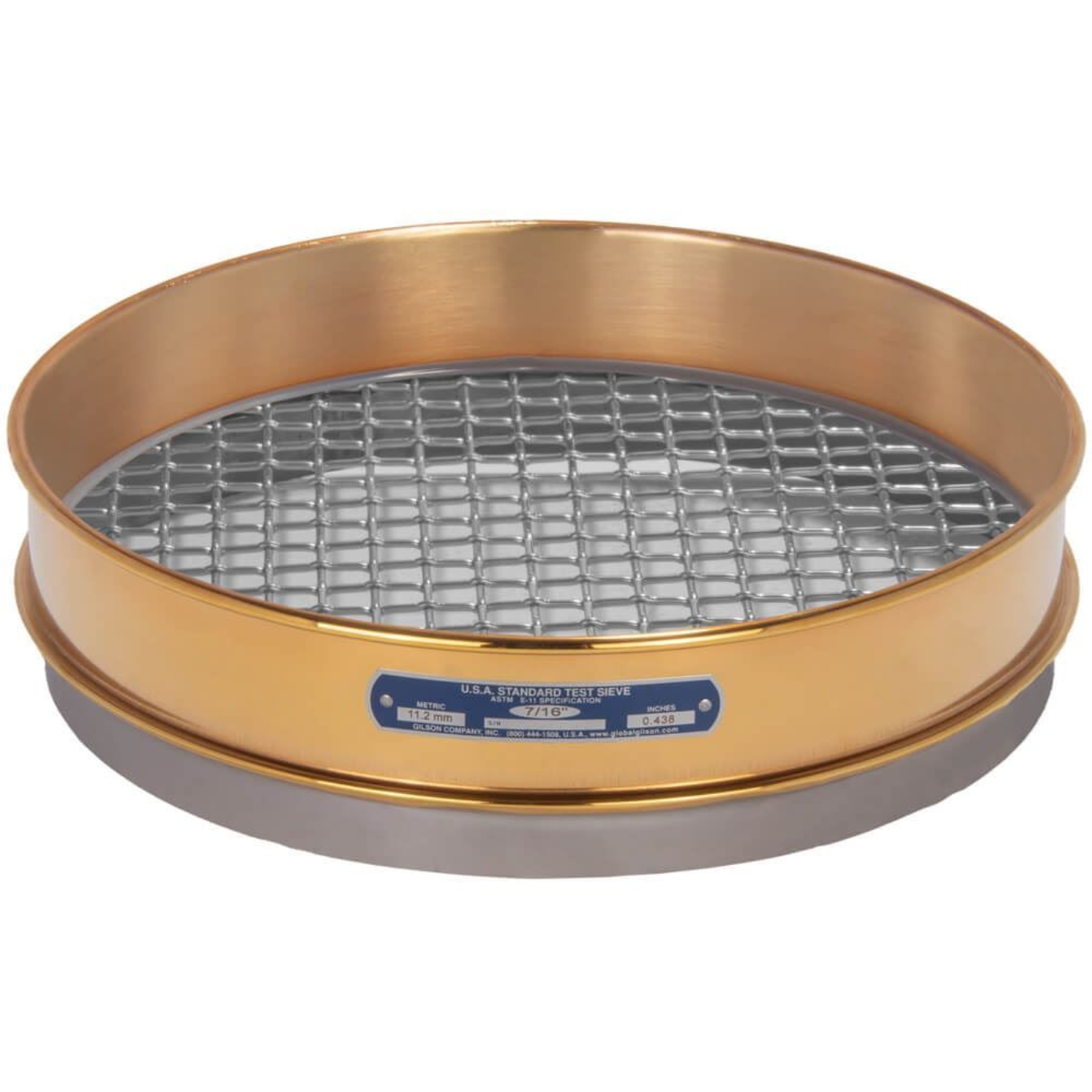 Picture of 12in Sieve, Brass/Stainless, Intermediate-Height, 7/16in