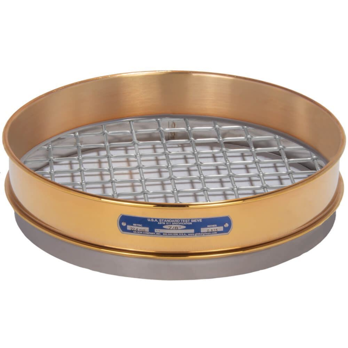 Picture of 12in Sieve, Brass/Stainless, Intermediate-Height, 7/8in