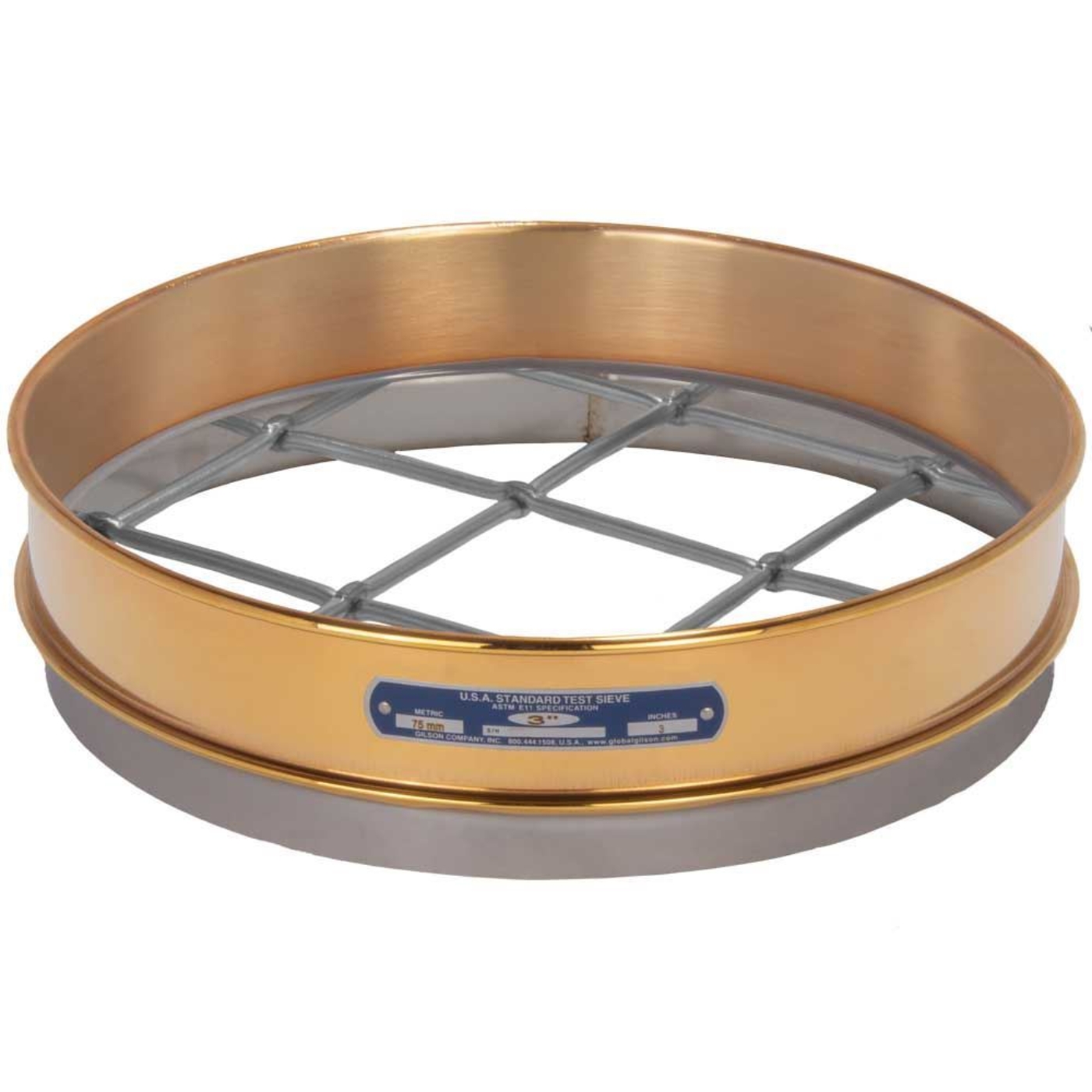 Picture of 12in Sieve, Brass/Stainless, Intermediate-Height, 3in