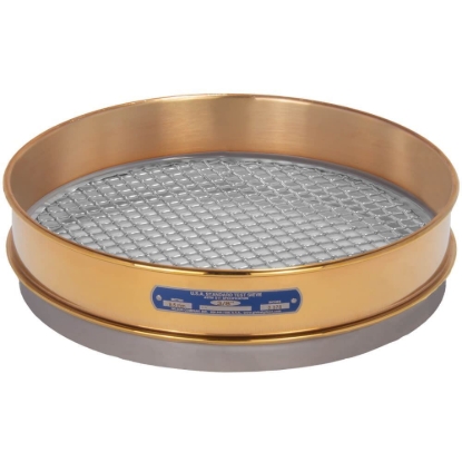 Picture of 12in Sieve, Brass/Stainless, Intermediate-Height, 3/8in
