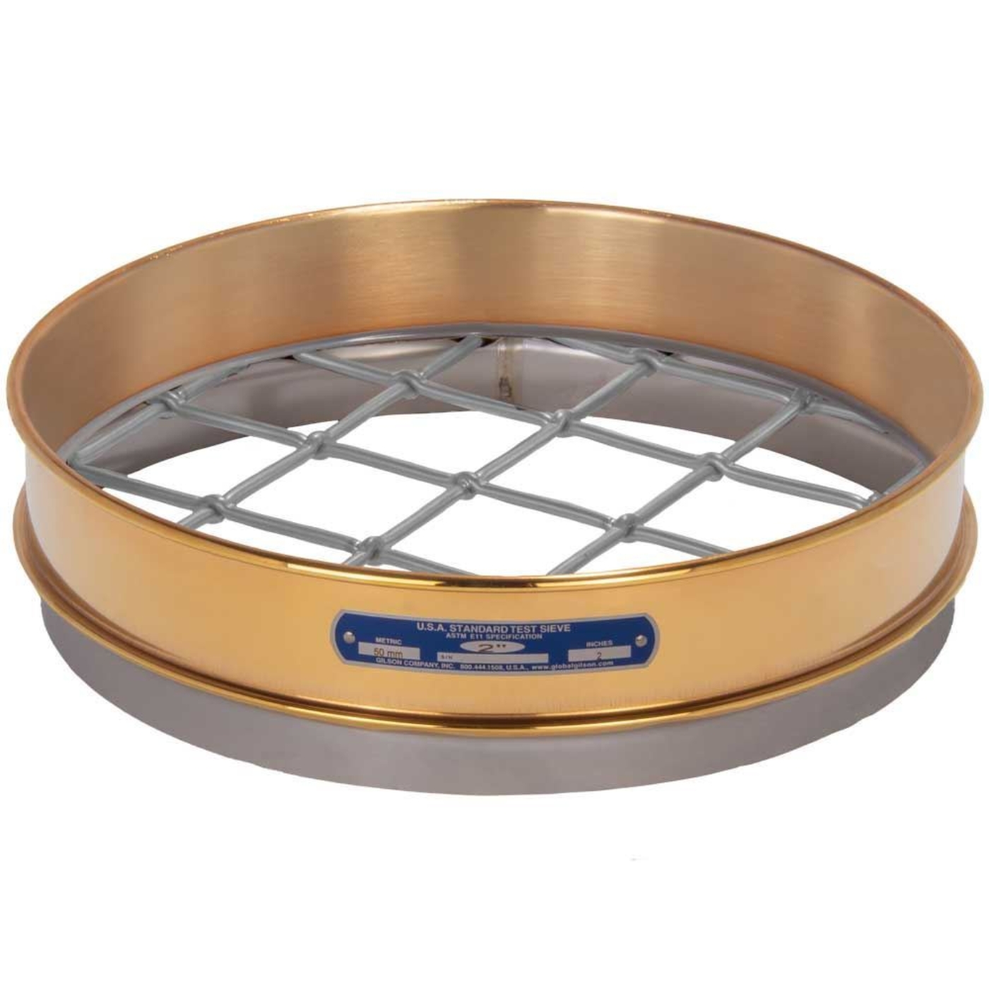Picture of 12in Sieve, Brass/Stainless, Intermediate-Height, 2in