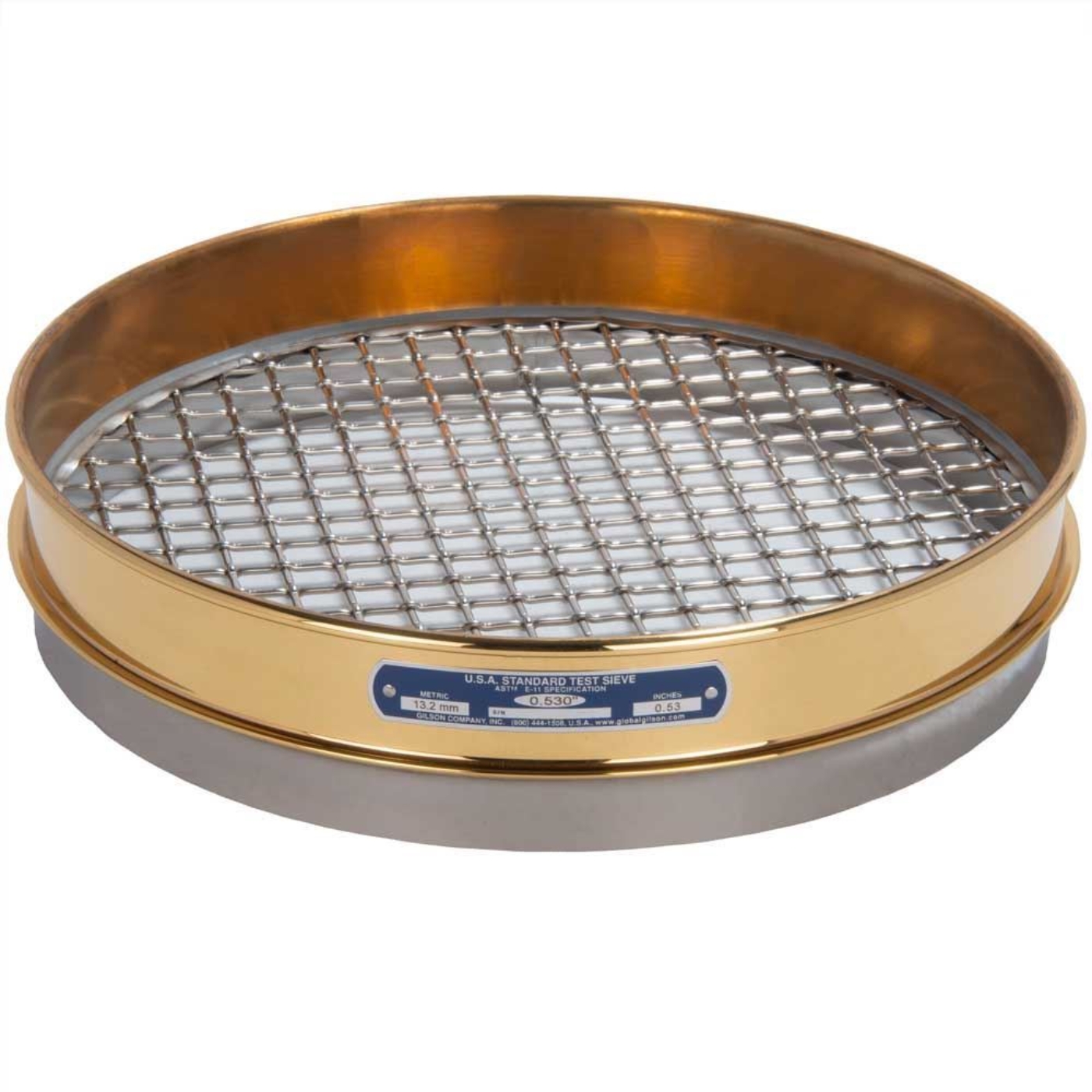 Picture of 12in Sieve, Brass/Stainless, Half-Height, .530in