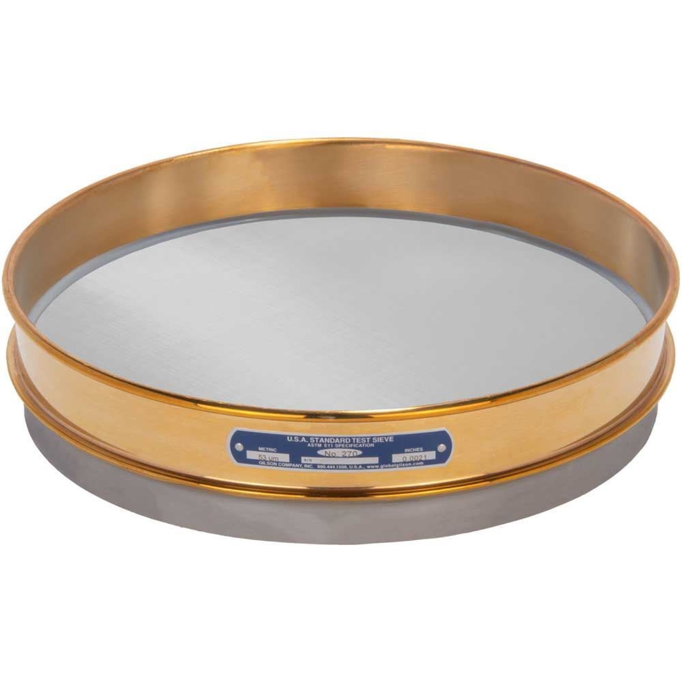 Picture of 12in Sieve, Brass/Stainless, Half-Height, No.270