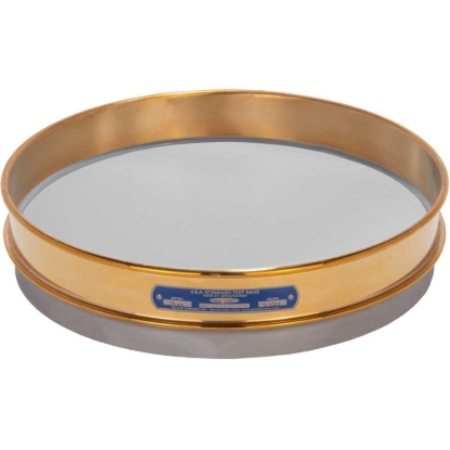 Picture of 12in Sieve, Brass/Stainless, Half-Height, No.200 with Backing Cloth