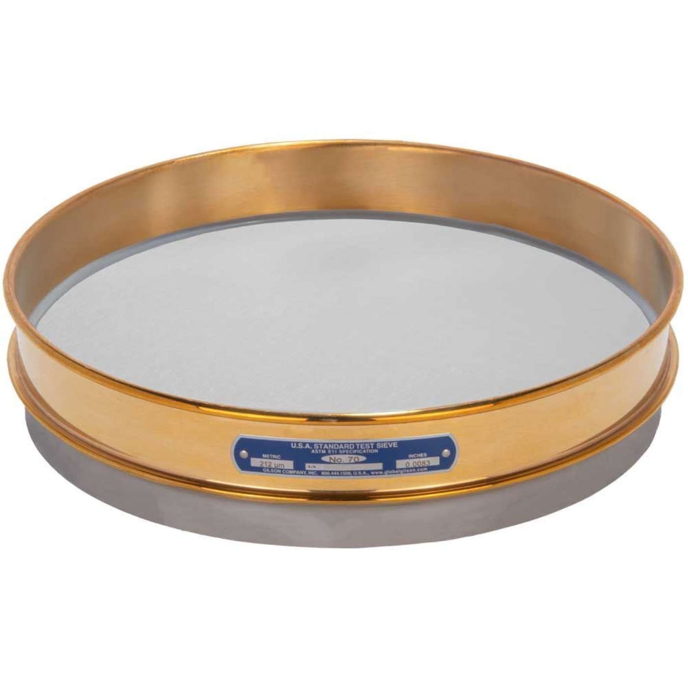 Picture of 12in Sieve, Brass/Stainless, Half-Height, No.70