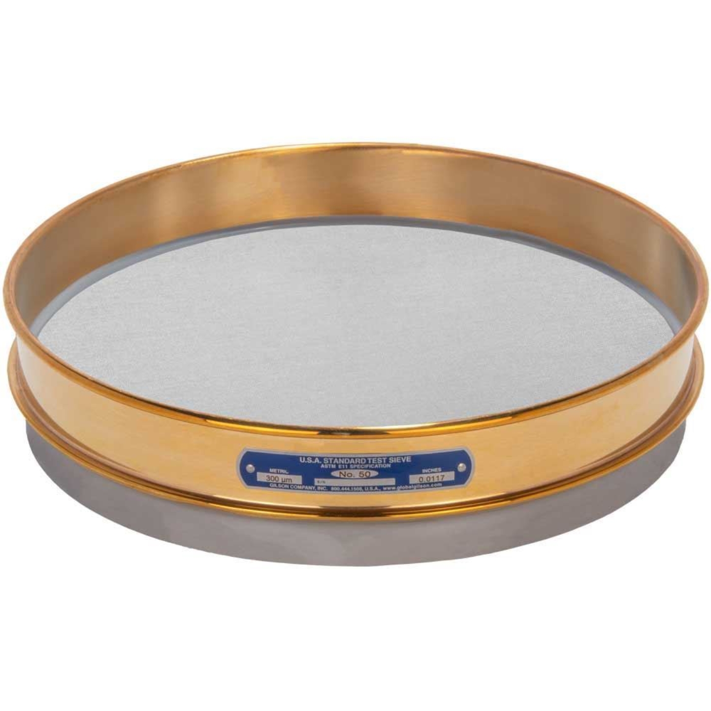 Picture of 12in Sieve, Brass/Stainless, Half-Height, No.50