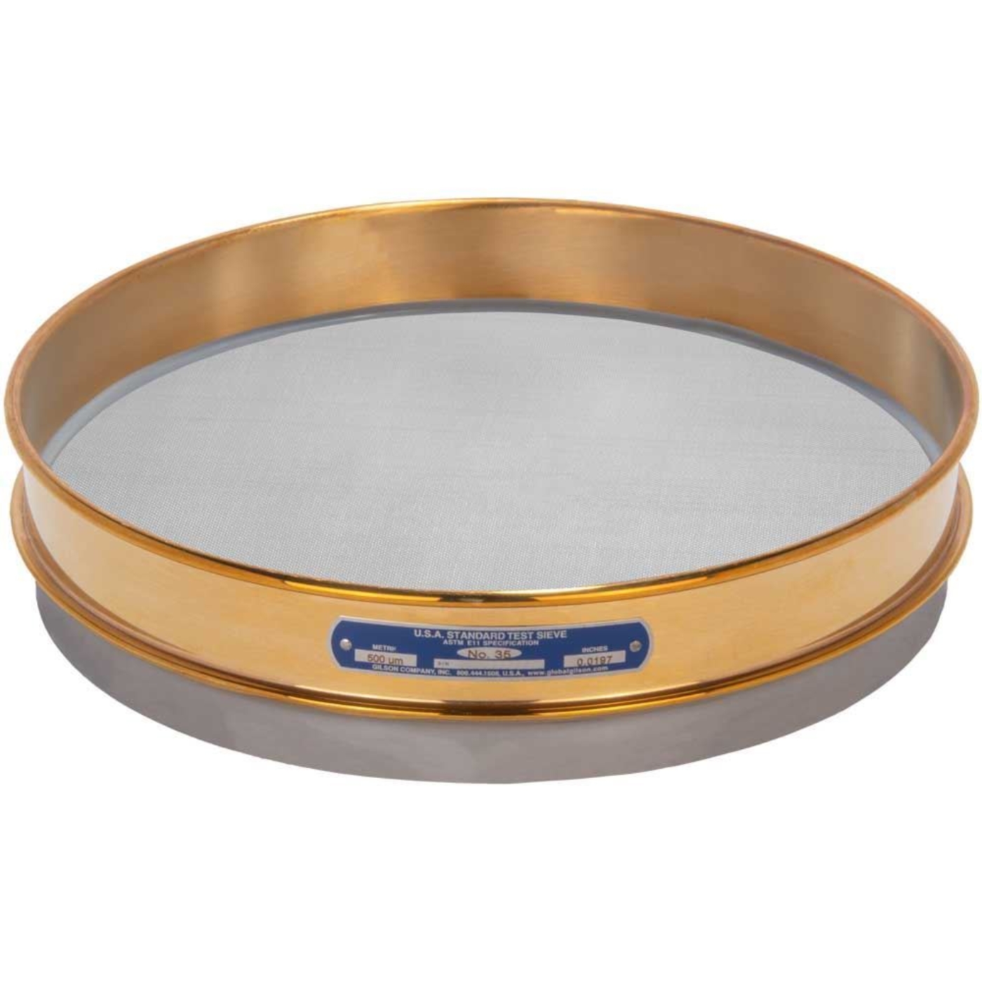 Picture of 12in Sieve, Brass/Stainless, Half-Height, No.35