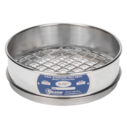 8" Sieve, All Stainless, Full-Height, 5/8"
