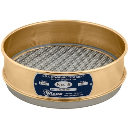 Picture of 8in Sieve, Brass/Stainless, Full-Height, No.8