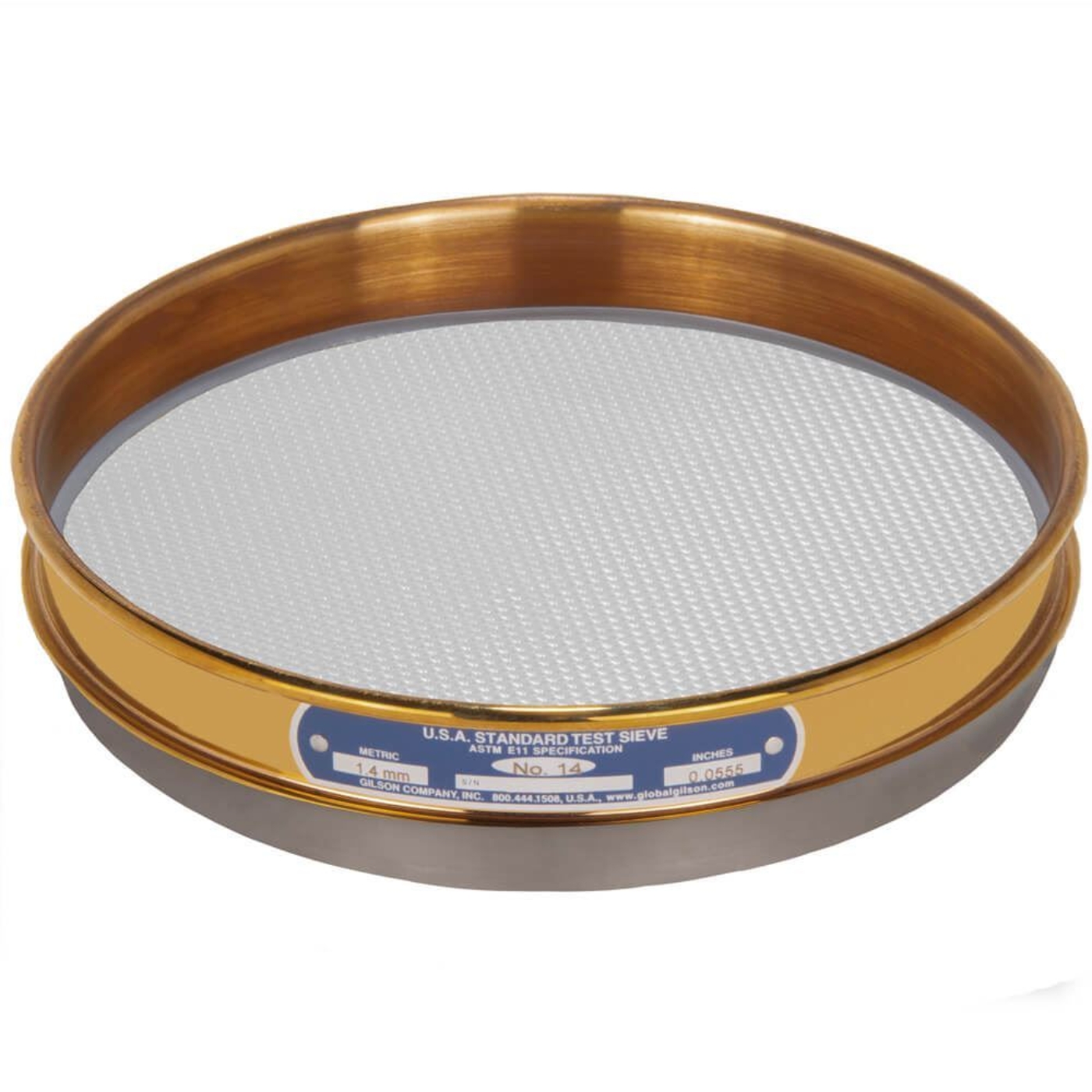 Picture of 8in Sieve, Brass/Stainless, Half-Height, No.14