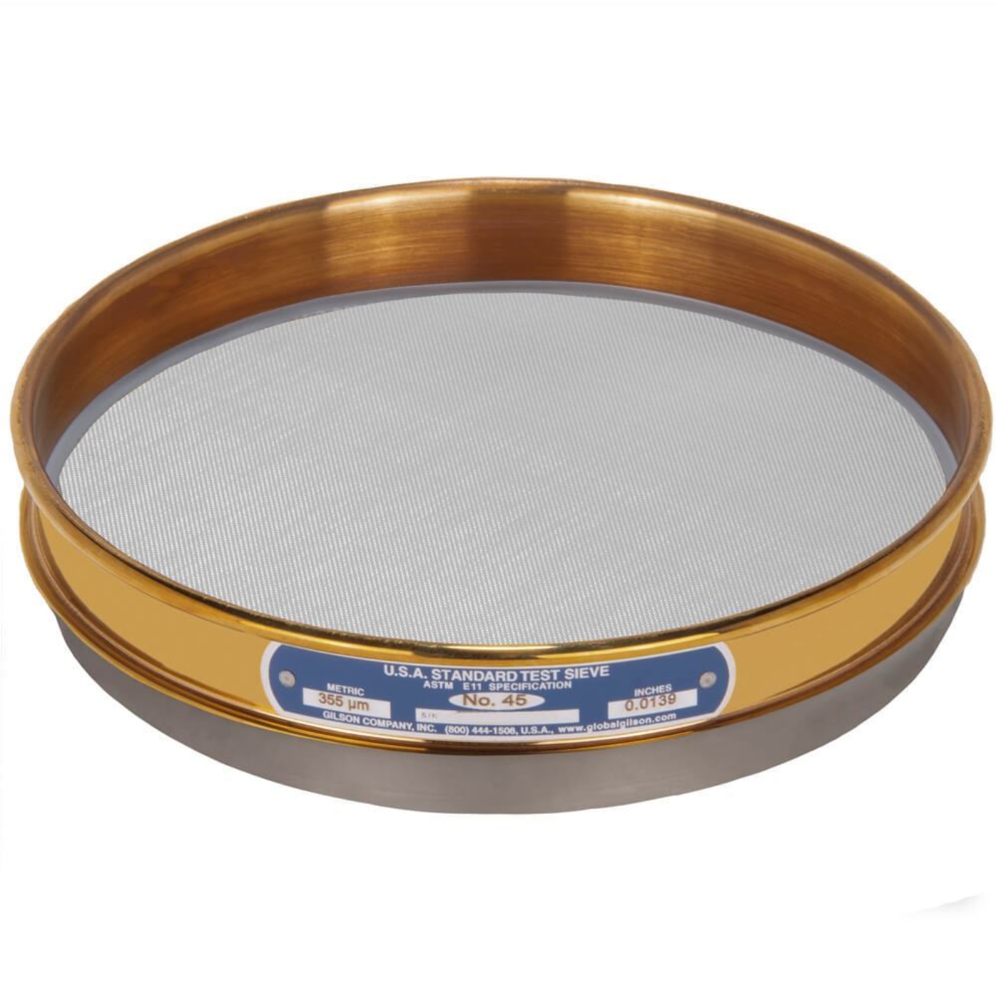 Picture of 8in Sieve, Brass/Stainless, Half-Height, No.45