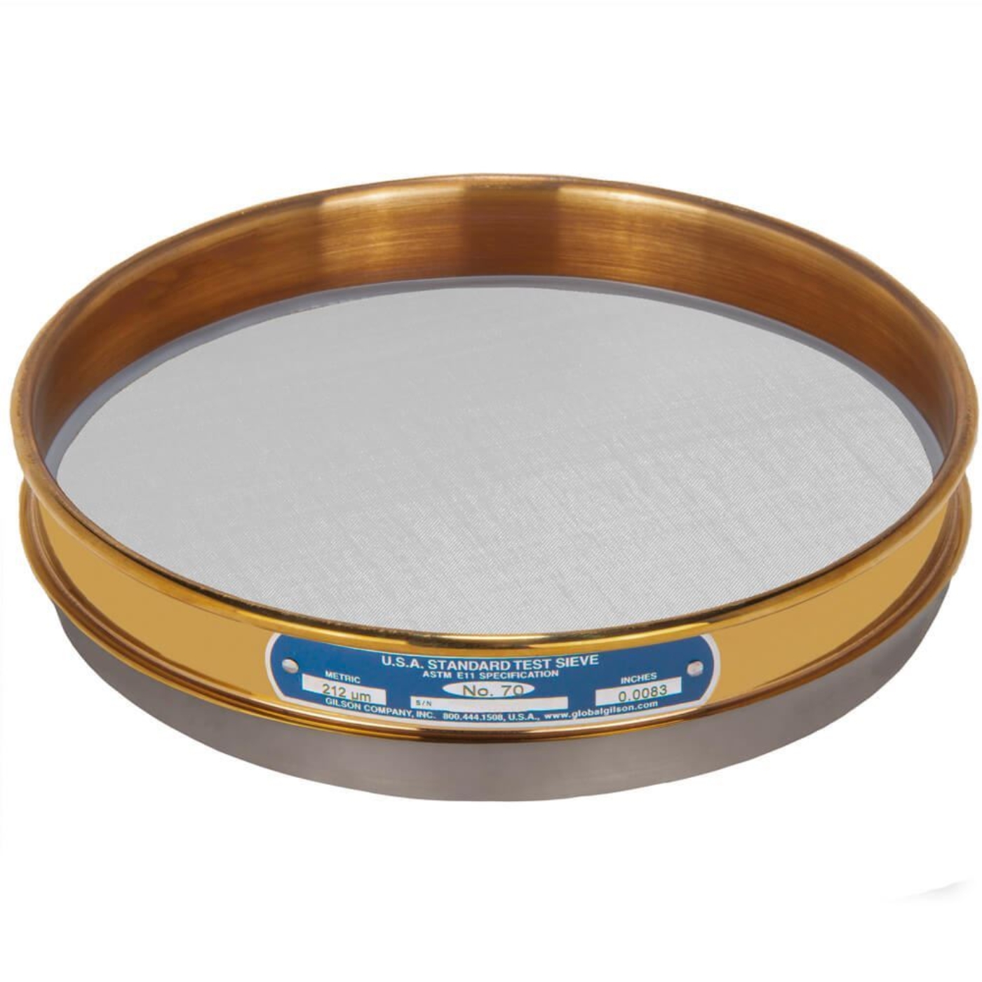 Picture of 8in Sieve, Brass/Stainless, Half-Height, No.70