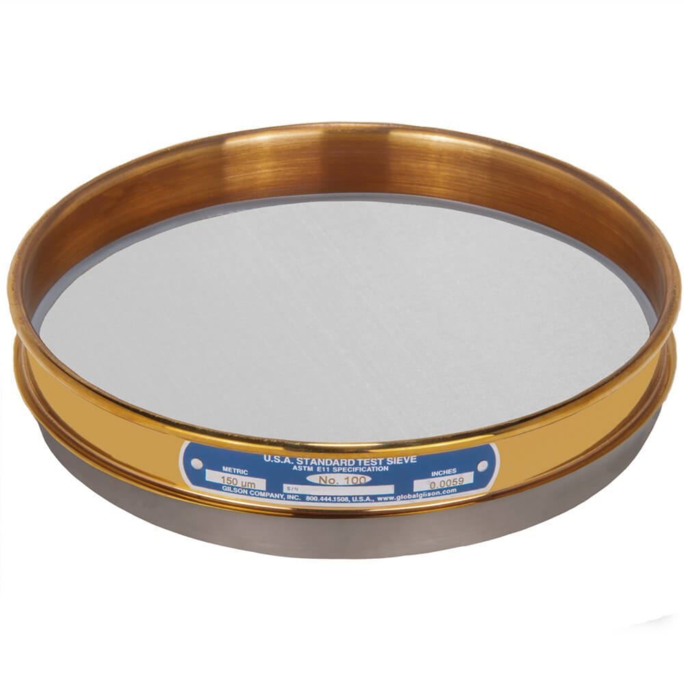 Picture of 8in Sieve, Brass/Stainless, Half-Height, No.100